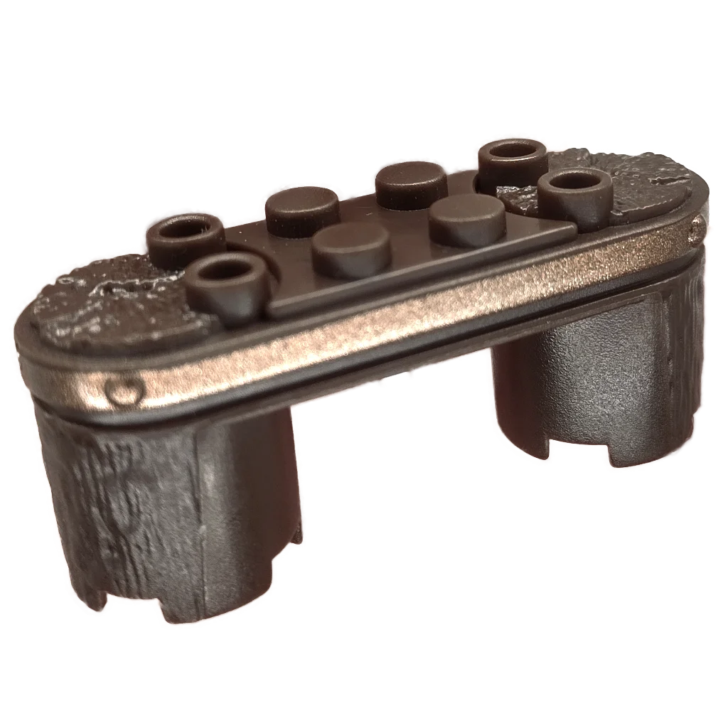 Brick 2 x 2 x 6 wood pilings in Brown, Dark (+ Bronze Paint)