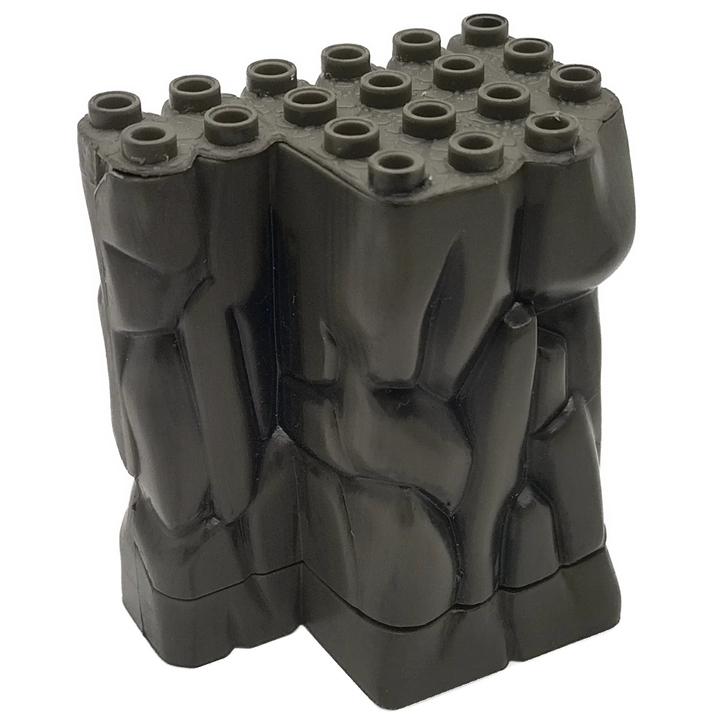 Wall 4 x 5 x 6 rock without corner, dark gray