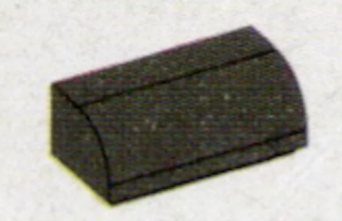 Slope 1 x 2 2/3 wl Half-Curved Top in Gray, Dark (Metallic)