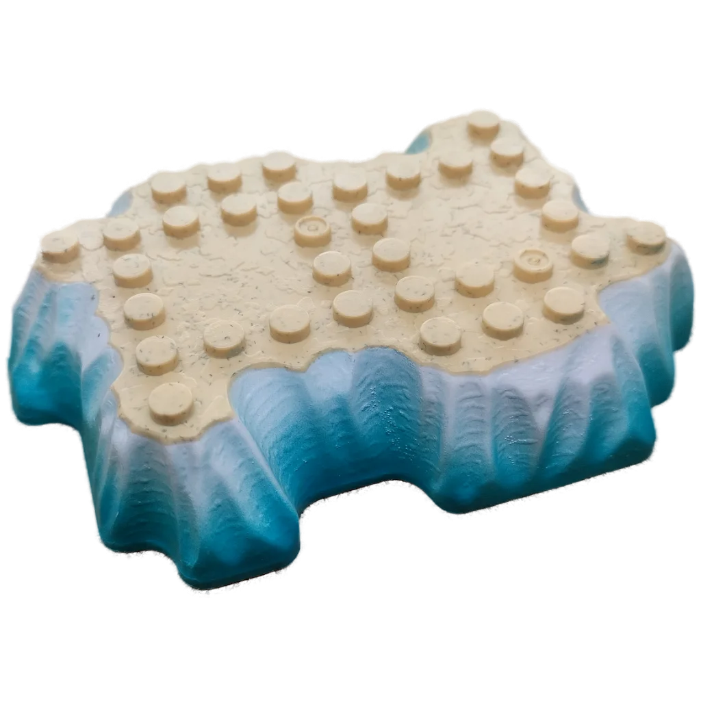 Terrain: base 8 x 2 x 12, painted shoreline in Sand, Warm (Speckle)