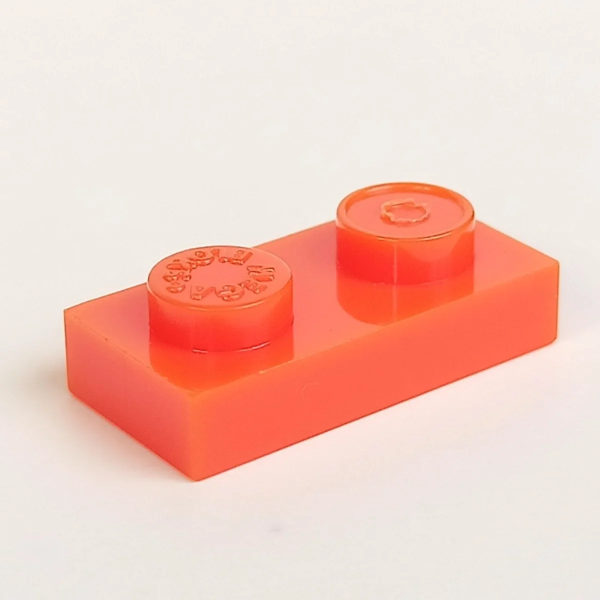 Plate 1 x 2 in Orange, Bright