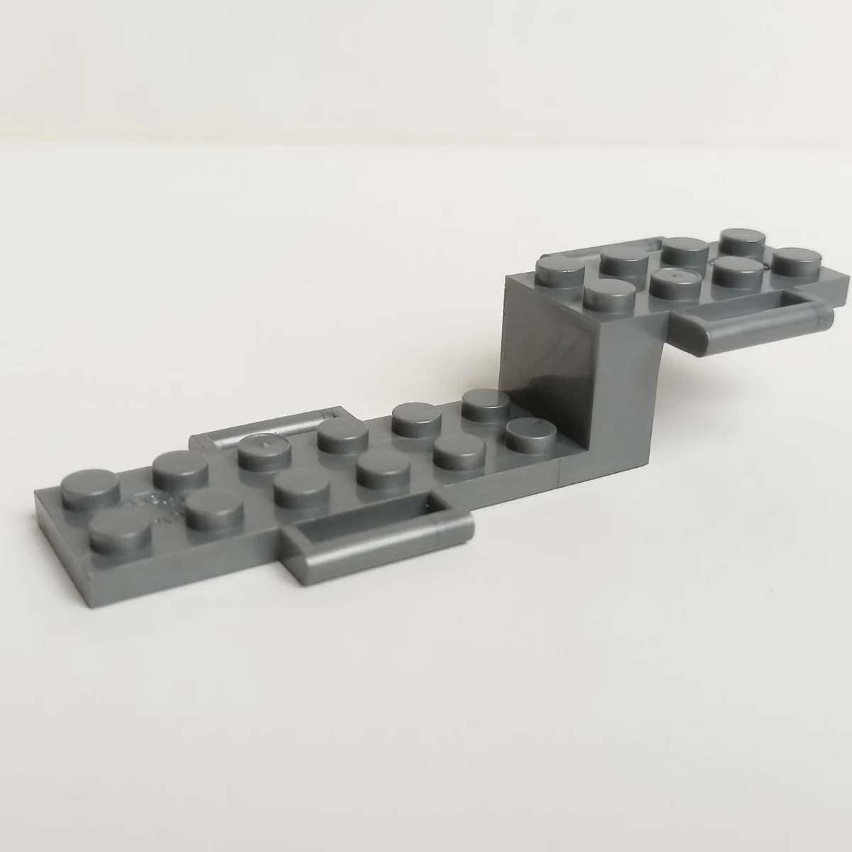 2 x 10 Vehicle base (6 stud long lower base with handles and 4 stud long upper half with handles) in Gray, Light (Metallic)