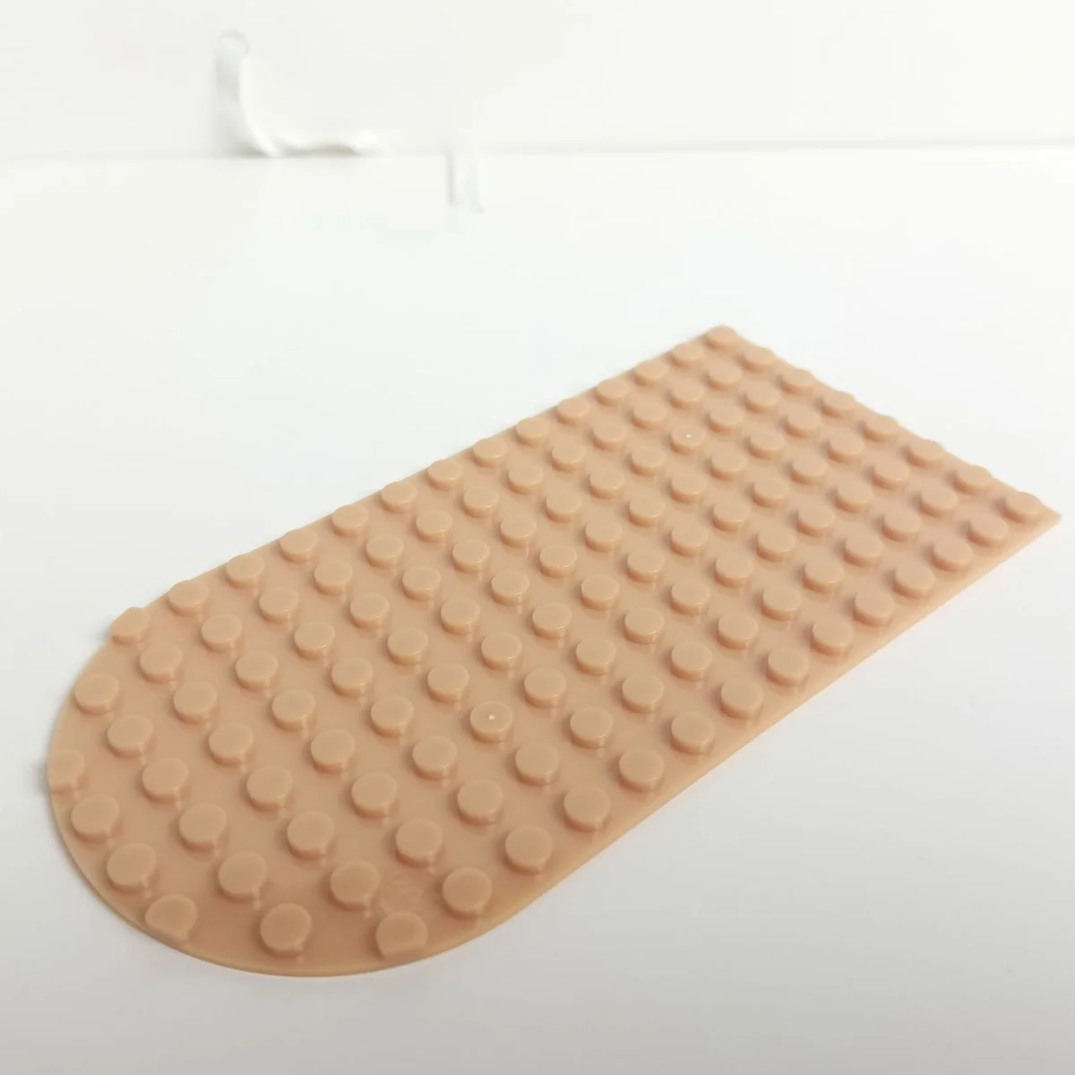 8 x 16 baseplate with one side circular in Brown, Light Tan