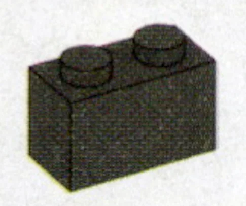 Brick 1 x 2 in Gray, Dark (Metallic)