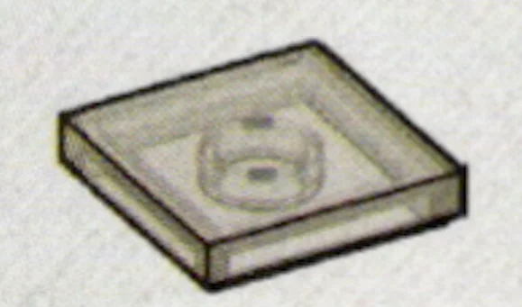 Tile 2 x 2 in Clear (Translucent)