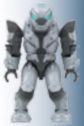 Figure, Halo: Covenant Elite in silver pilot harness