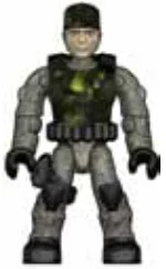 Figure, TERM: Resistance, gray fatigues & black cap, pale skin