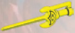 Weapon, Melee: sword, long, with curved handguards in Yellow, Electric
