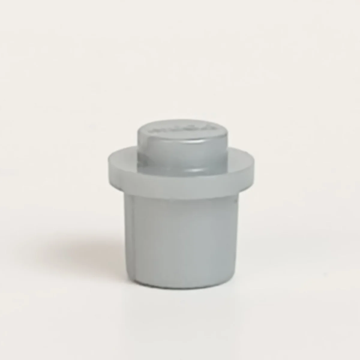 Plate 1 x 1 round on tall, slightly narrow base in Gray, Steel