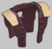 Weapon, Armor: leather vest w/ tan shoulder reinforcement in Brown, Dark