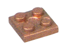 Plate 2 x 2 in Copper (Metallic)