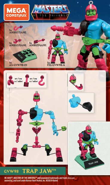 Instruction booklet for GVW98 Heroes Trap Jaw