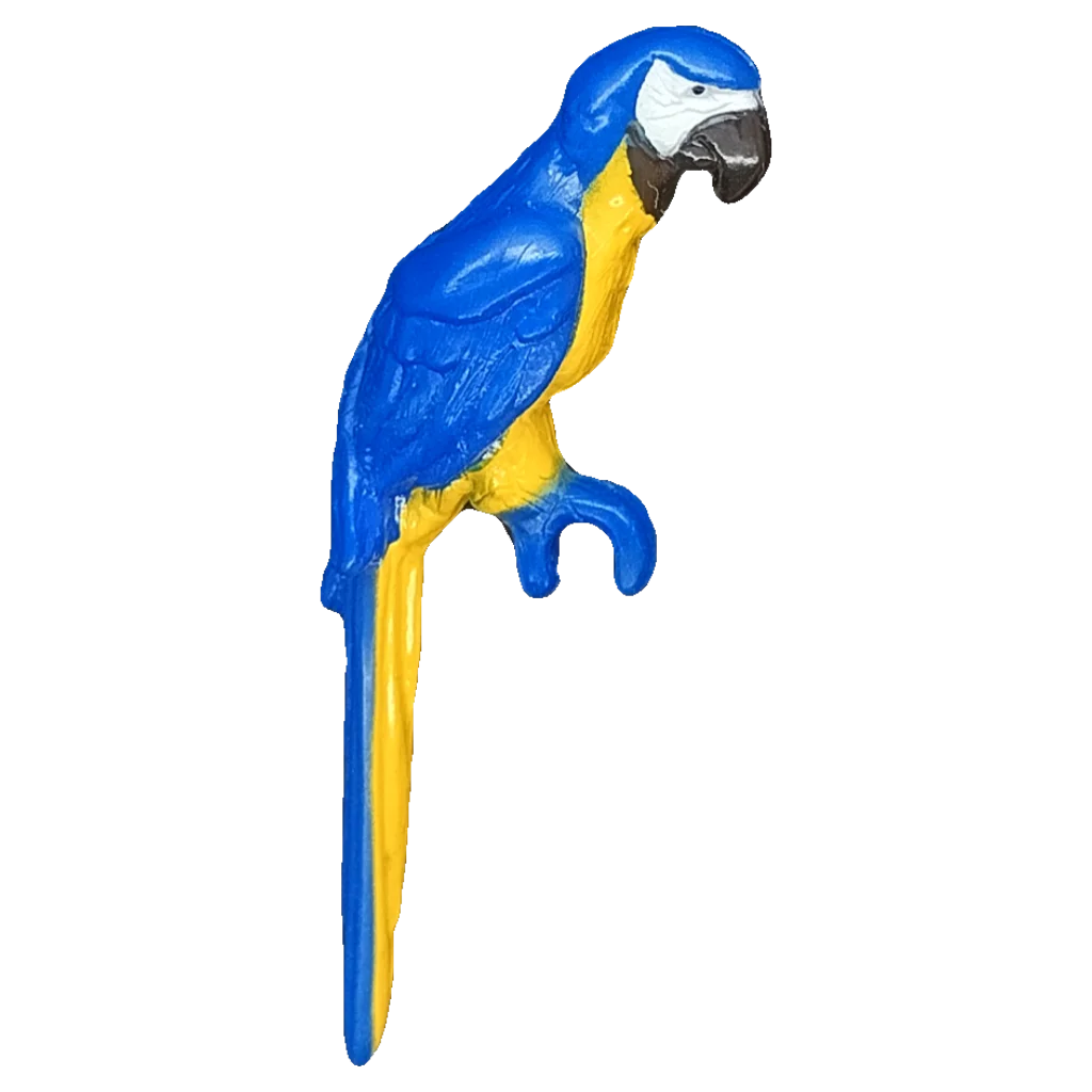 Creature, complete: parrot, blue-and-yellow macaw