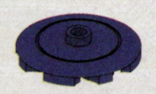 Plate 3 x 3 round with one stud in Purple, Rich