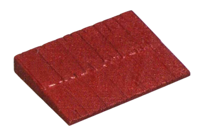 Slope brick 25 4 x 8 wood grain in Red, Blood