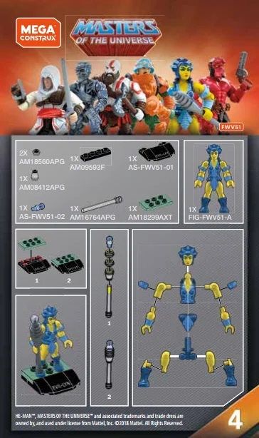 Instruction booklet for FWV51 Evil-Lyn
