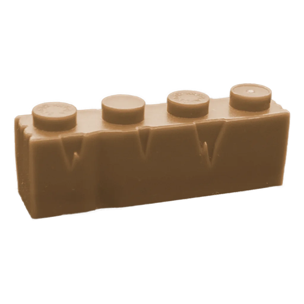 Brick 1 x 4 splintered wood pattern