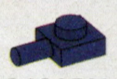 Plate 1 x 1 with horizontal pin in Purple, Rich