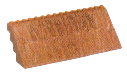 Slope brick 5 x 4 x 16 wood plank texture in Brown
