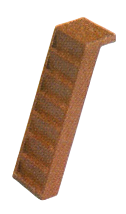 Fixture: ladder 4 x 8 x 6 with slatted footholds in Brown