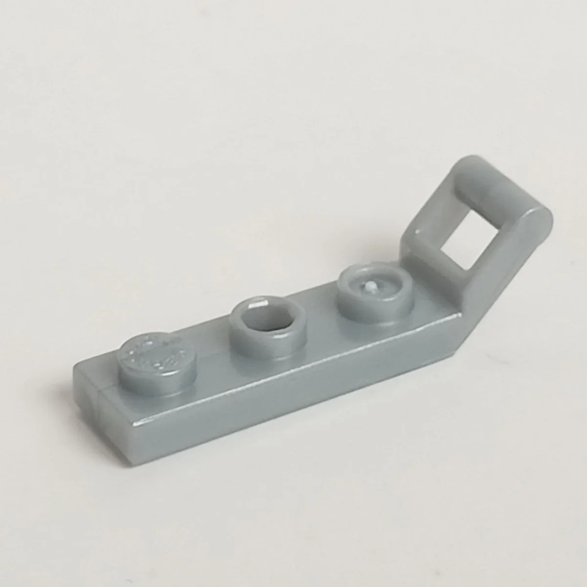 Plate Modified 1 x 3 with raised offset handle in Gray, Steel