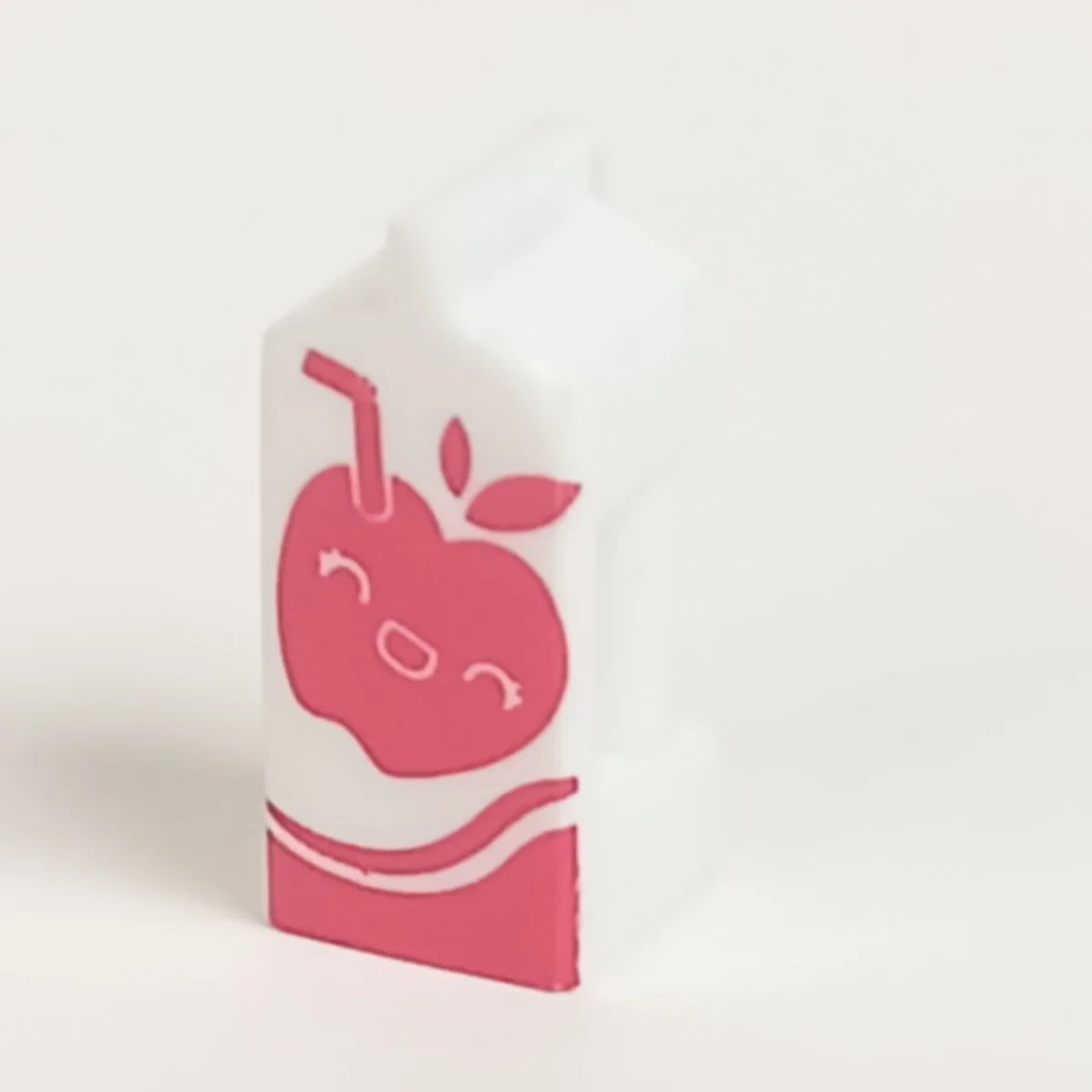 carton with red apple pattern in White