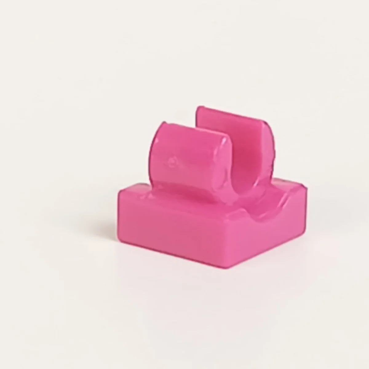 Tile Modified 1 x 1 w/ Vertical Clip on Top in Pink, Barbie