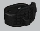 Minifig Leg Strap: Large Molle Pannel Drop Leg in Gray, Dim (Metallic)