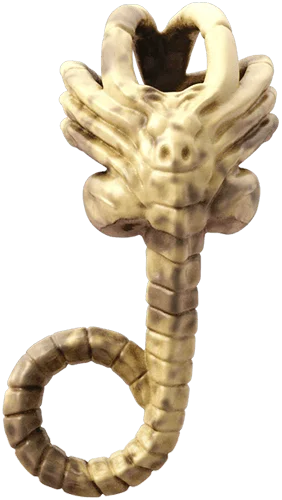 Creature, complete: xenomorph facehugger, emplaced in Sand, Dark