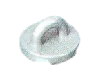 Tile 2 x 2 round with round handle in Silver (Metallic)