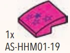 Slope 33 2 x 0.67 x 2 with Curved Slope with COLOR REVEAL purple hearts pattern in Pink, Barbie