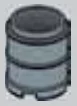 Container: barrel, small drum with hole in base in Gray, Light (Metallic)