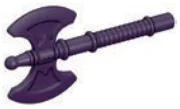 Weapon, Melee: axe, great, double headed in Purple, Byzantium (Metallic)