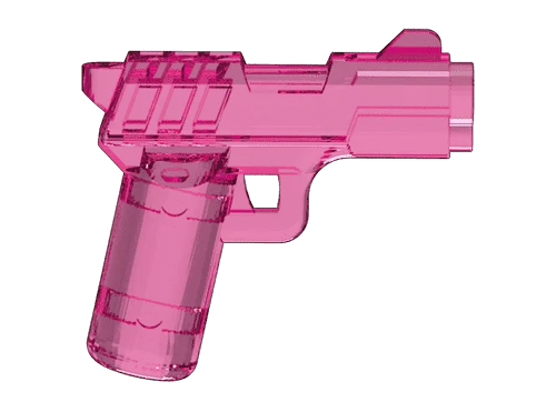 Firearm: Semi Auto Pistol (Infinite Sidekick Model Variations) in Pink, Deep (Translucent)