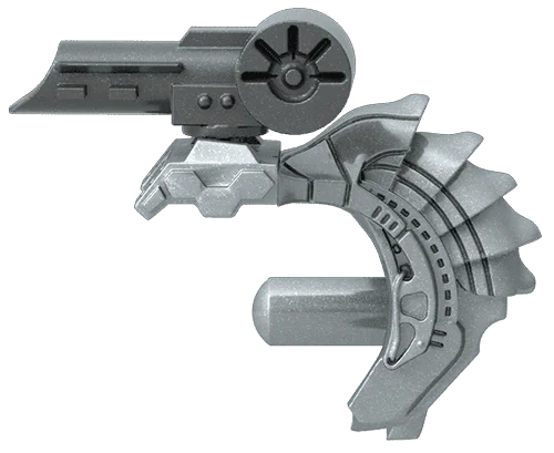 Weapon, Firearm: plasma cannon, mounting harness in Gray, Dark (Metallic)