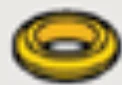 Connector 1 x 1 ring, round in Yellow, Lemon