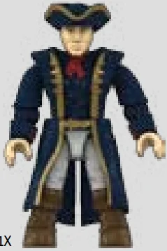 Figure, AC: Haytham in blue topcoat, tricorn hat, white breeches