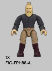 Figure, Viking: male, blond hair & beard, black shirt & boots
