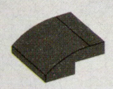 Slope brick 33 2 x 0.67 x 2 with curved slope in Gray, Dark (Metallic)