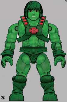 Figure, MOTU: Zombie He-Man, translucent green