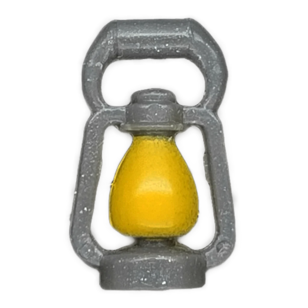 Tool: lantern, yellow chimney in Metal, Iron (Metallic)
