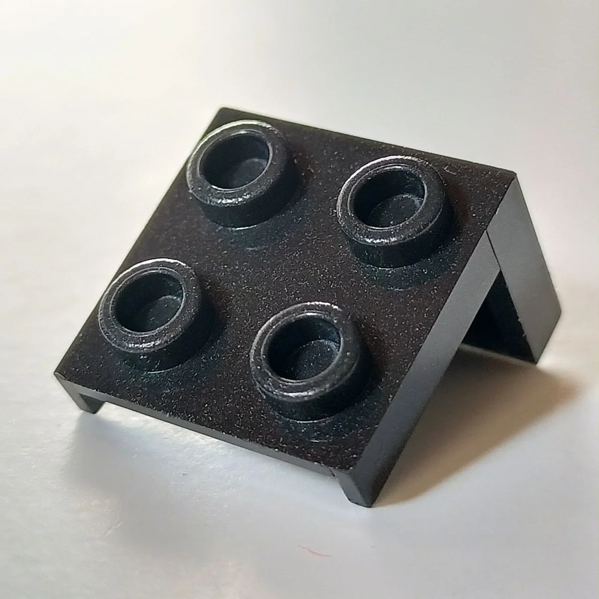 Bracket 1 x 2 - 2 x 2 with studs in Metal, Gunmetal (Metallic)