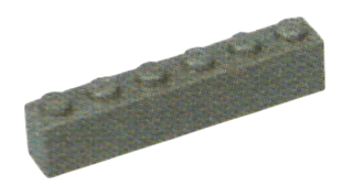 Brick 1 x 6 in Green, Army