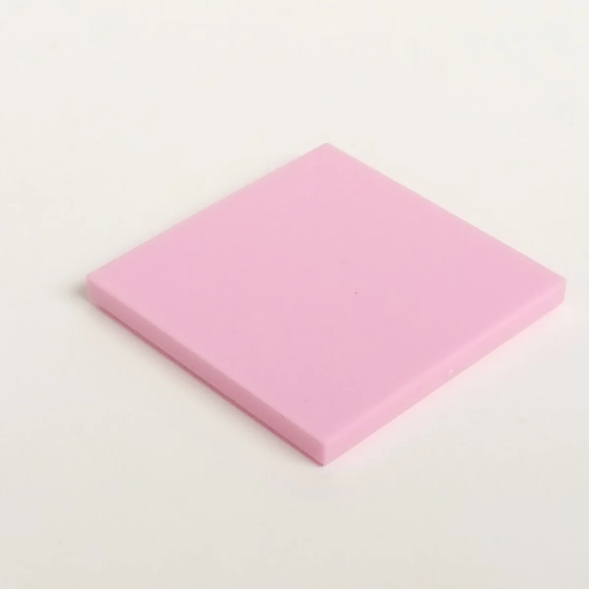 Tile 4 x 4 with 9 studs on underside in Pink, Rose