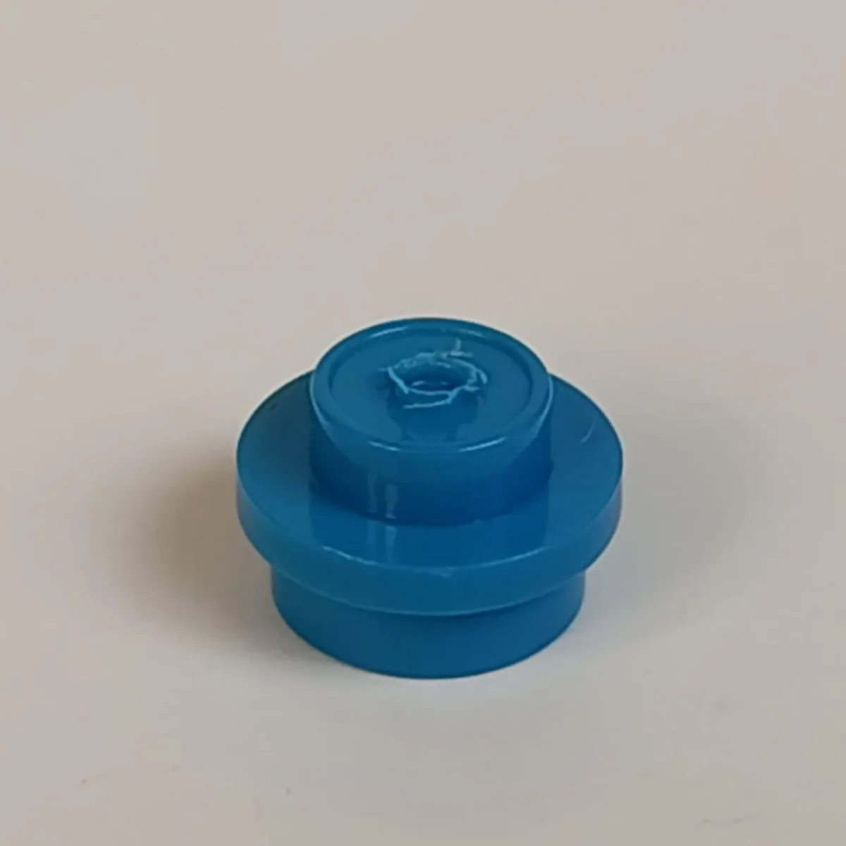 Plate Round 1 x 1 with Solid Stud in Blue, Spanish