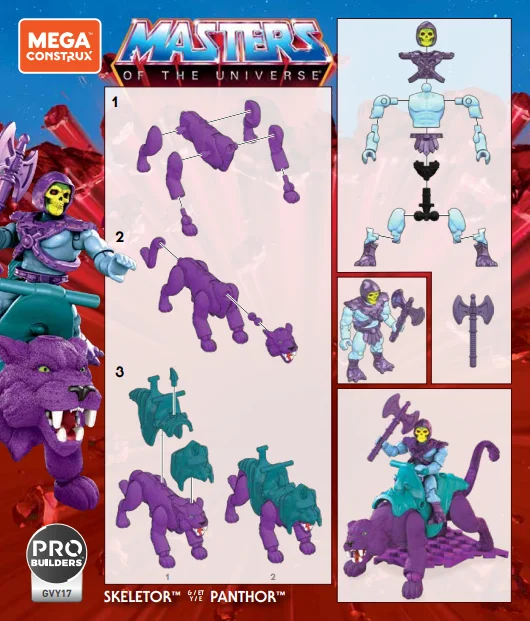 Instruction booklet for GVY17 Skeletor & Panthor