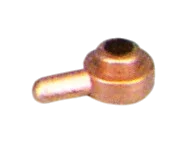 Plate 1 x 1 round with horizontal peg in Copper (Metallic)
