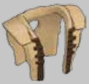 Weapon, Armor: leather vest w/ brown strapping detail on front in Beige, Light Olive Drab