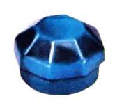 Tile 1 x 1 octagonal facet in Blue, Sapphire (Translucent)
