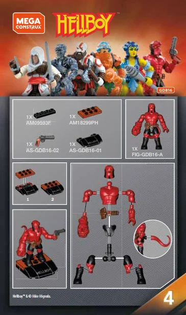 Instruction booklet for GDB16 Hellboy
